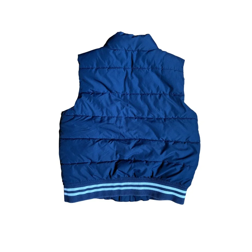 Janie and Jack Boys Navy Blue Anchor Puffer Vest Size 3 to 4 Nautical Preppy